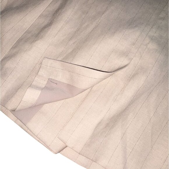 Ann Taylor Pin Striped Double Vested Breast-Tan-Size 14-NWT - Picture 8 of 8